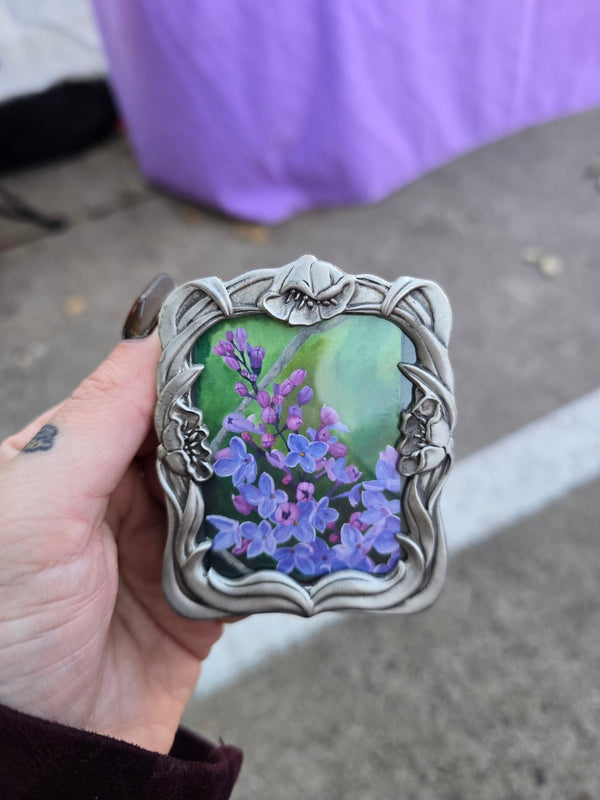 Lilacs in floral frame - S.Ditto Art