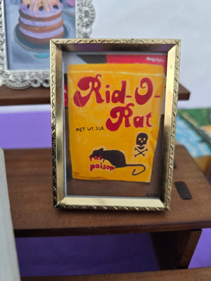 Rid-o-Rat Framed Print Gold - S.Ditto Art