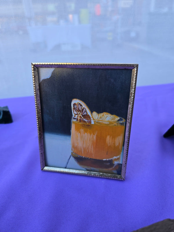 Old Fashioned Framed Mini Print Thin Gold Frame
