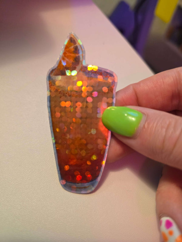 Orange Sunrise Drink - Holographic