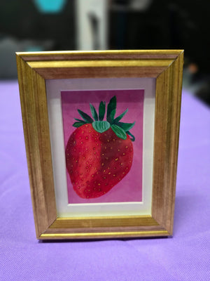 Strawberry framed print - S.Ditto Art