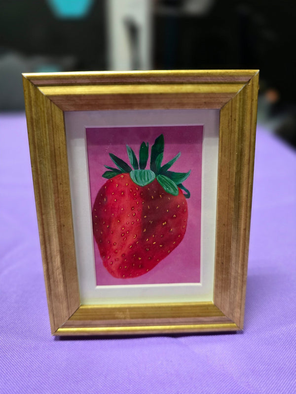 Strawberry framed print - S.Ditto Art