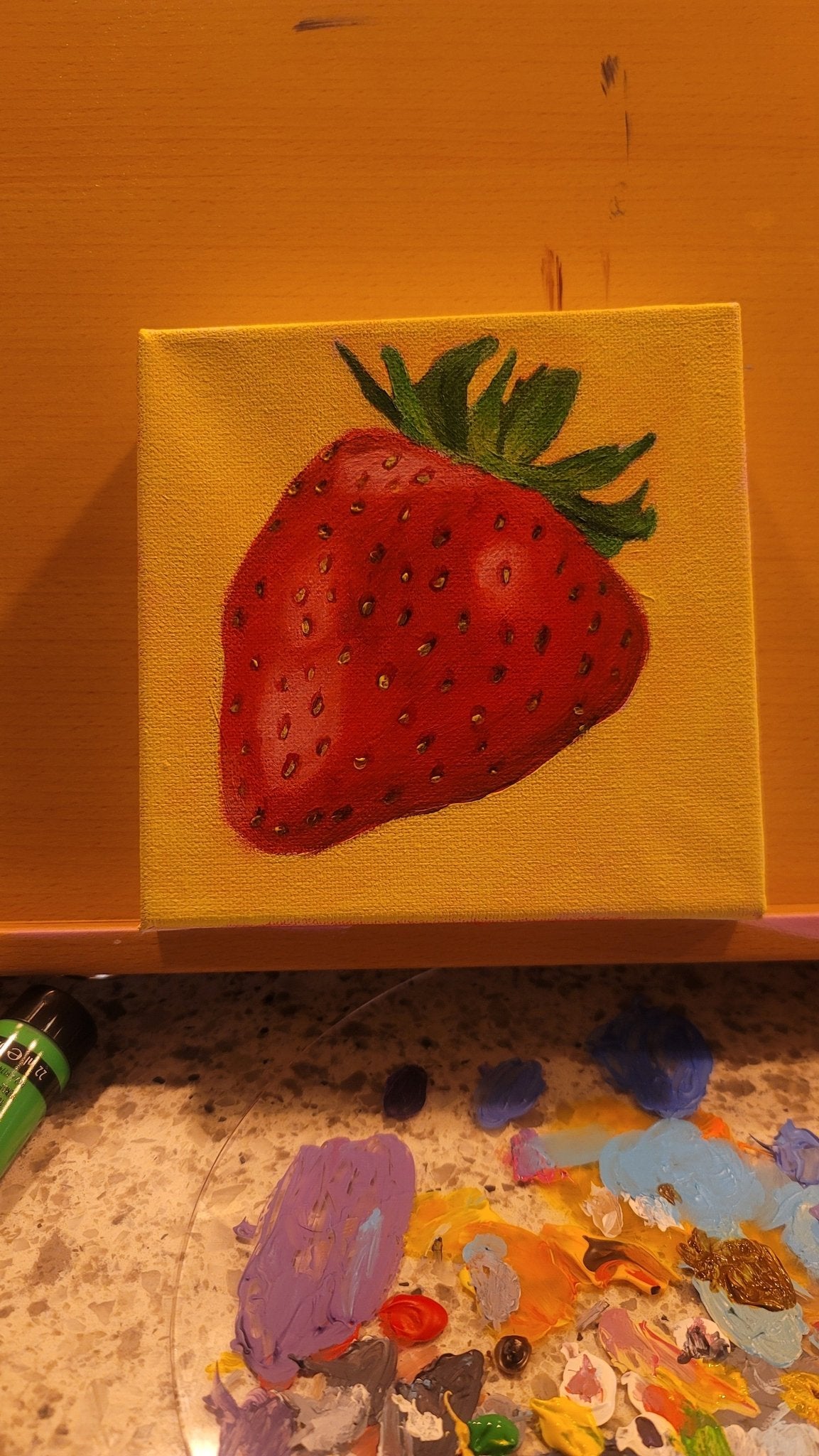 Strawberry Square Painting - S.Ditto Art