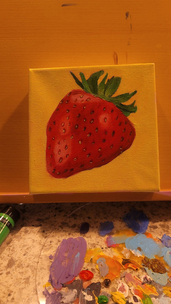 Strawberry Square Painting - S.Ditto Art